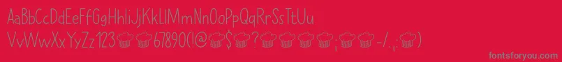 Erstwhile Line DEMO Font – Gray Fonts on Red Background