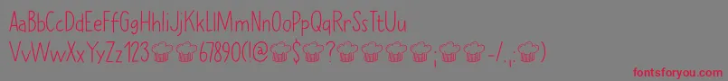 Erstwhile Line DEMO Font – Red Fonts on Gray Background