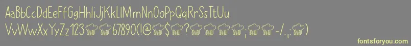 Erstwhile Line DEMO Font – Yellow Fonts on Gray Background
