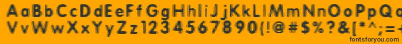 ERTHQAKE Font – Black Fonts on Orange Background