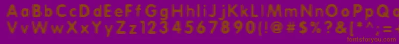ERTHQAKE-Schriftart – Braune Schriften auf violettem Hintergrund