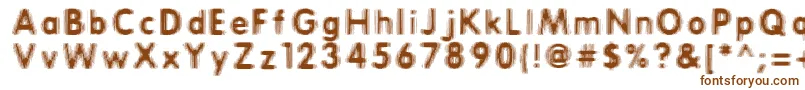 ERTHQAKE Font – Brown Fonts on White Background