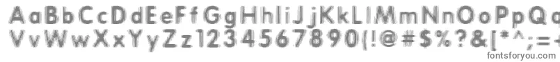 ERTHQAKE-fontti – harmaat kirjasimet valkoisella taustalla