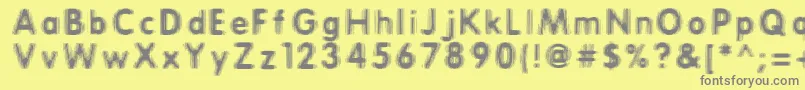 ERTHQAKE Font – Gray Fonts on Yellow Background