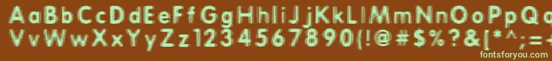 More about ERTHQAKE Font ERTHQAKE Font – Green Fonts on Brown Background