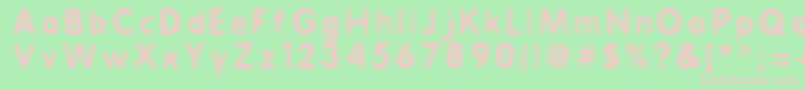 ERTHQAKE-fontti – vaaleanpunaiset fontit vihreällä taustalla
