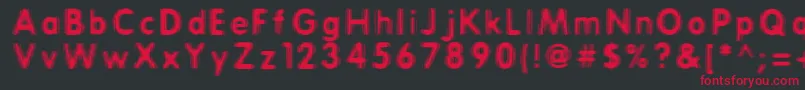 ERTHQAKE Font – Red Fonts on Black Background