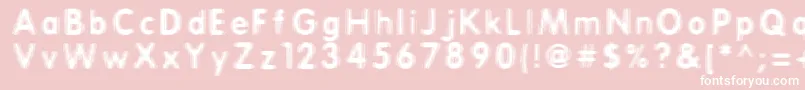 フォントERTHQAKE – ピンクの背景に白い文字