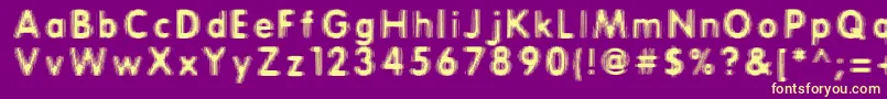 ERTHQAKE Font – Yellow Fonts on Purple Background