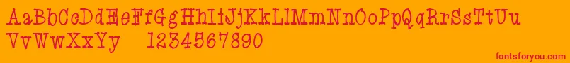 EryxCartoonDemo Font – Red Fonts on Orange Background