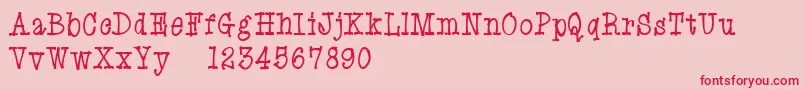 EryxCartoonDemo Font – Red Fonts on Pink Background