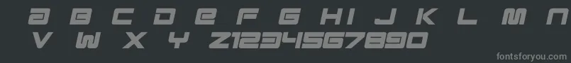 フォントEsba   Italic ttf Free – 黒い背景に灰色の文字