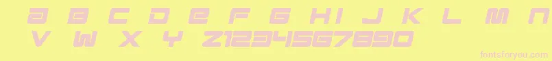 Fonte Esba   Italic ttf Free – fontes rosa em um fundo amarelo