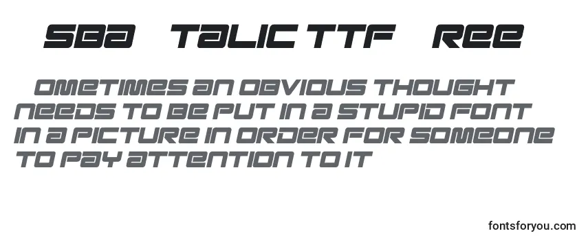 Esba   Italic ttf Free-fontti