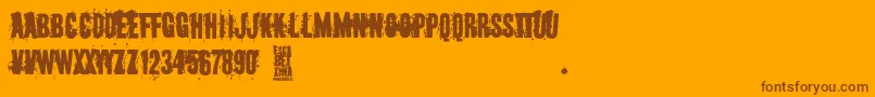 Escabetxina Font – Brown Fonts on Orange Background