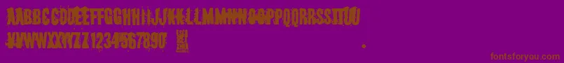 Escabetxina Font – Brown Fonts on Purple Background