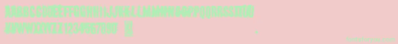 Escabetxina-Schriftart – Grüne Schriften auf rosa Hintergrund