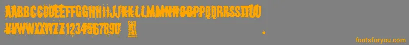 More about Escabetxina Font Escabetxina Font – Orange Fonts on Gray Background