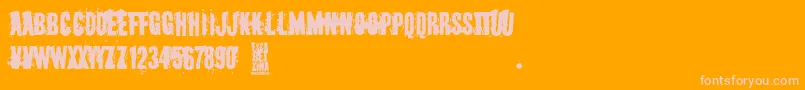 Escabetxina Font – Pink Fonts on Orange Background
