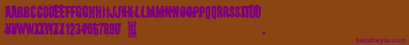 Escabetxina Font – Purple Fonts on Brown Background