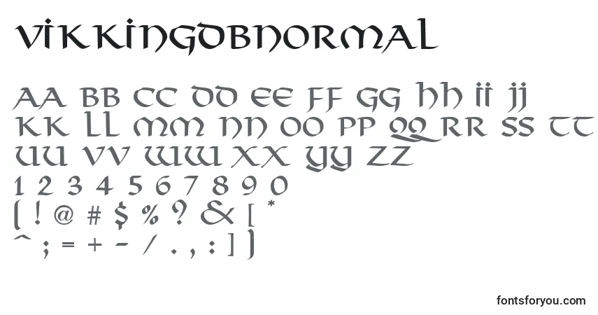 A fonte VikkingdbNormal – alfabeto, números, caracteres especiais