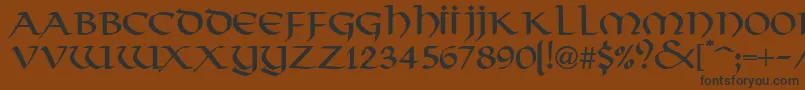 VikkingdbNormal Font – Black Fonts on Brown Background