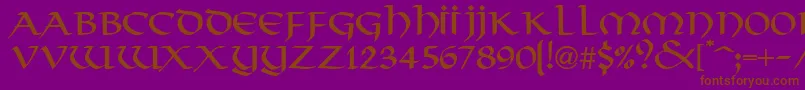 VikkingdbNormal Font – Brown Fonts on Purple Background