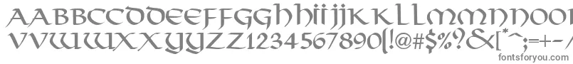 フォントVikkingdbNormal – 白い背景に灰色の文字