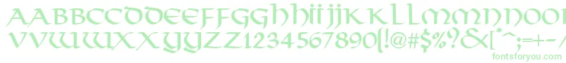 VikkingdbNormal Font – Green Fonts on White Background