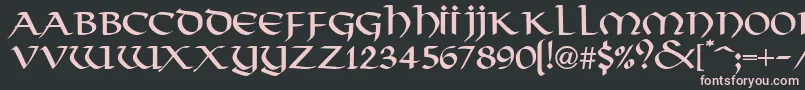 VikkingdbNormal Font – Pink Fonts on Black Background