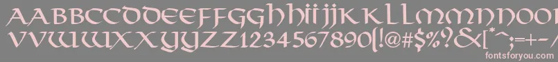 VikkingdbNormal Font – Pink Fonts on Gray Background