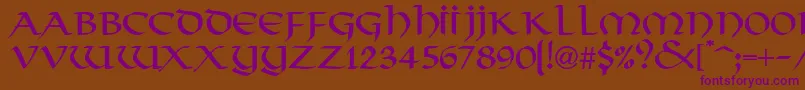 VikkingdbNormal Font – Purple Fonts on Brown Background