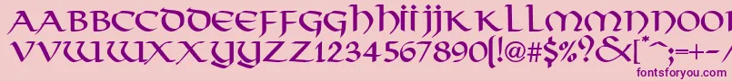 VikkingdbNormal Font – Purple Fonts on Pink Background