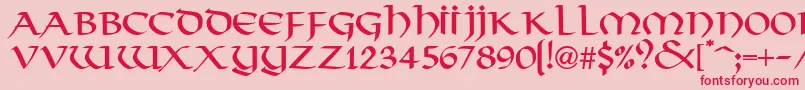 VikkingdbNormal Font – Red Fonts on Pink Background