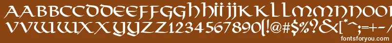 VikkingdbNormal Font – White Fonts on Brown Background