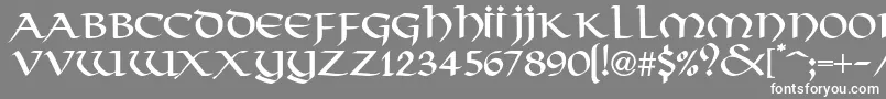 フォントVikkingdbNormal – 灰色の背景に白い文字