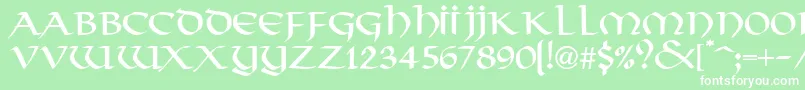 VikkingdbNormal Font – White Fonts on Green Background