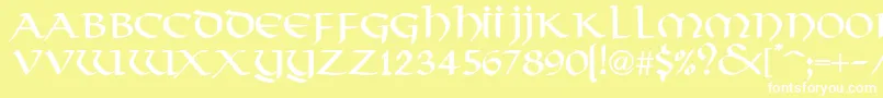 VikkingdbNormal Font – White Fonts on Yellow Background