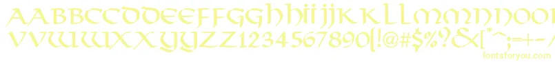 VikkingdbNormal Font – Yellow Fonts on White Background
