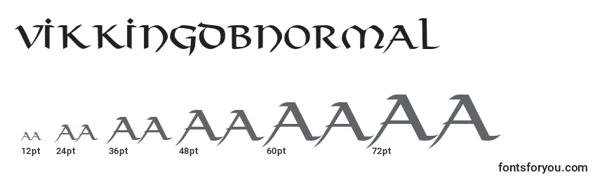Размеры шрифта VikkingdbNormal