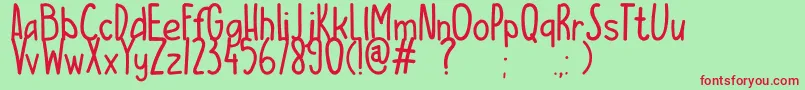 ESCAMPURENAK Font – Red Fonts on Green Background