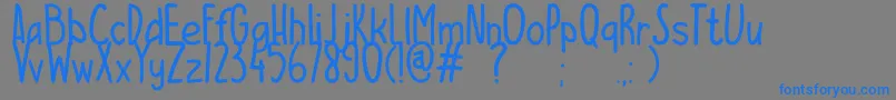 Więcej informacji o czcionce ESCAMPURENAK Czcionka ESCAMPURENAK – niebieskie czcionki na szarym tle
