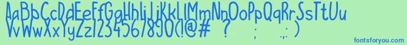 Шрифт ESCAMPURENAK – синие шрифты на зелёном фоне