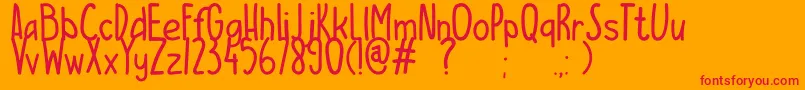 ESCAMPURENAK Font – Red Fonts on Orange Background
