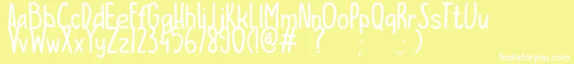 ESCAMPURENAK Font – White Fonts on Yellow Background