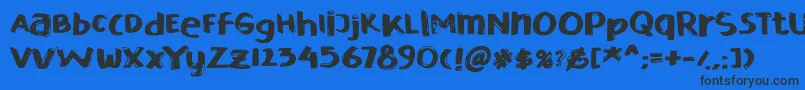 Esdegan Font – Black Fonts on Blue Background