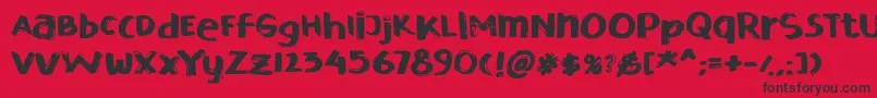 Esdegan Font – Black Fonts on Red Background