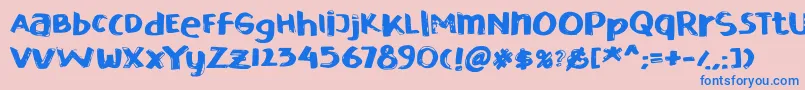 More about Esdegan Font Esdegan Font – Blue Fonts on Pink Background