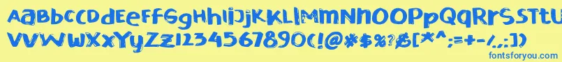 More about Esdegan Font Esdegan Font – Blue Fonts on Yellow Background