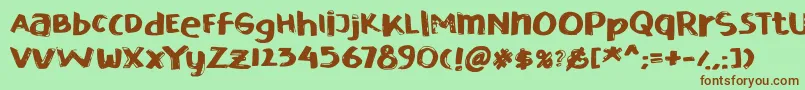 Esdegan Font – Brown Fonts on Green Background